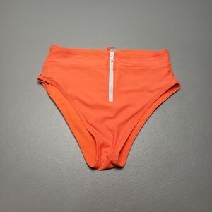 3/$15 fashion nova orange zipper high waist bikini bottom women's size large